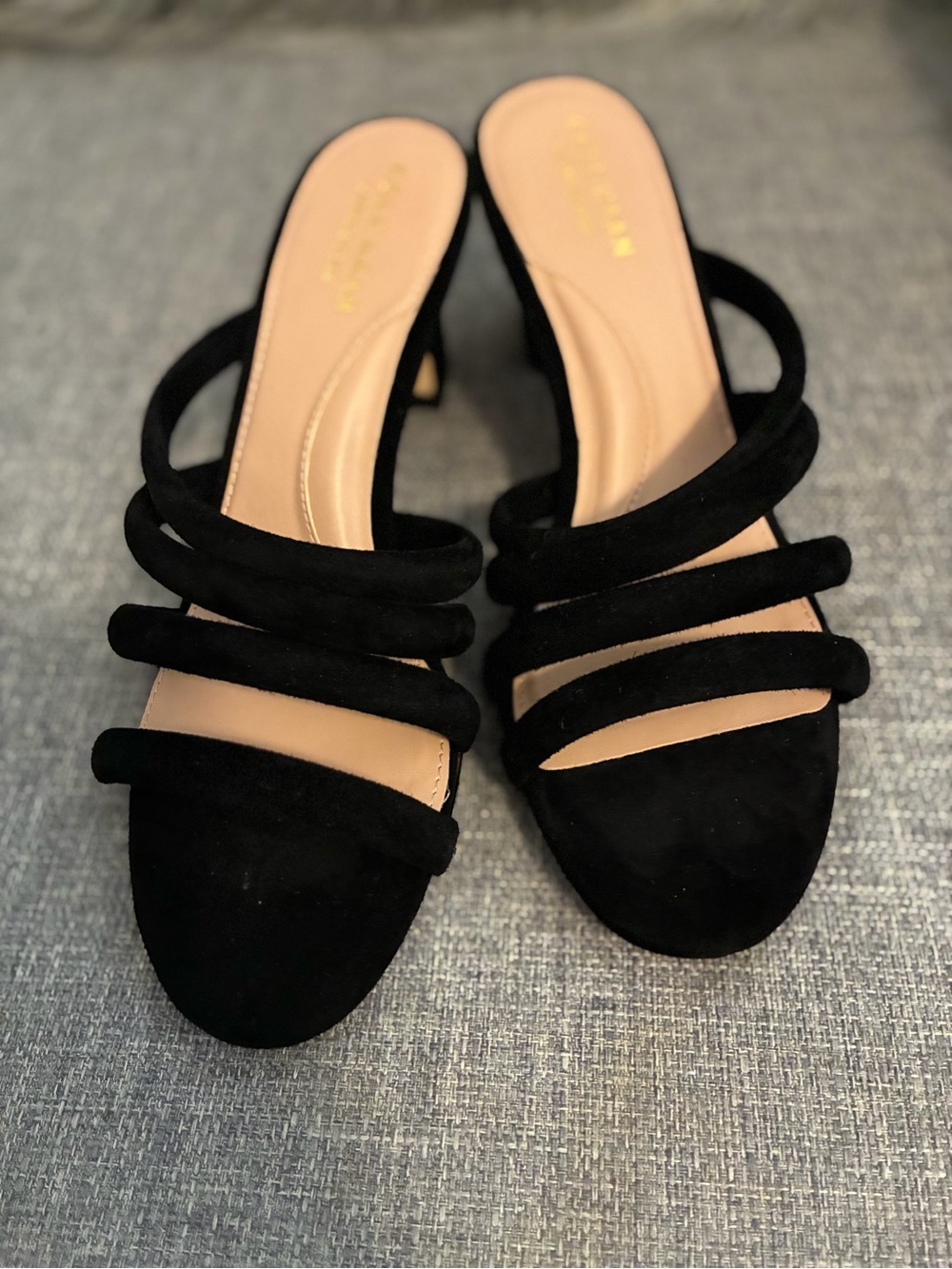 Cole Haan Black Strappy Mule Heels - Women